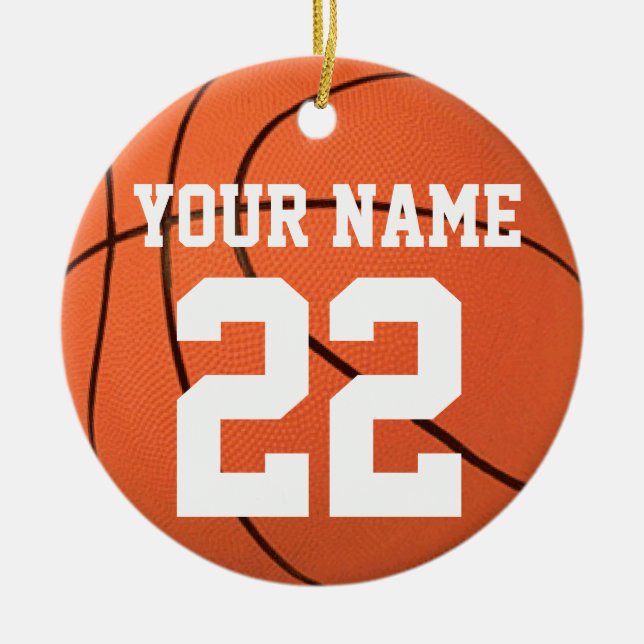 Personalize It, Basketball Ceramic Ornament (Front)