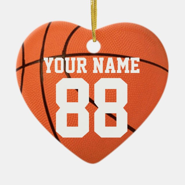 Personalize It, Basketball Ceramic Ornament (Front)