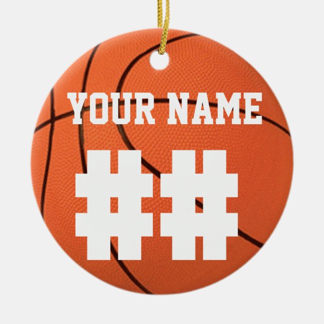 Personalize It, Basketball Ceramic Ornament (Front)