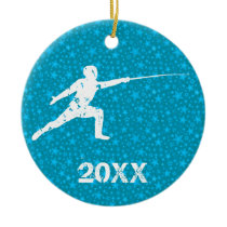 Personalize It, Fencing Ceramic Ornament Personalize It, Fencing Ceramic Ornament