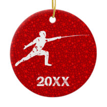 Personalize It, Fencing Ceramic Ornament Personalize It, Fencing Ceramic Ornament