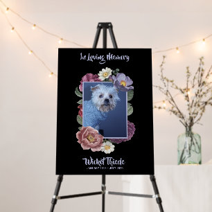 Personalize It! Floral Photo Pet Memorial 18x24 In Foam Board