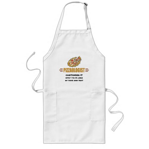 Personalize It Funny Pizza Love Pizzaologist Long Apron