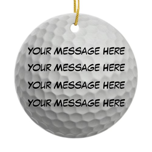 Personalize it, Golf Ball Ceramic Ornament
