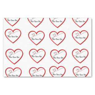 PERSONALIZE IT HEART DESIGN TRANSFER TO ANYTHING   TISSUE PAPER