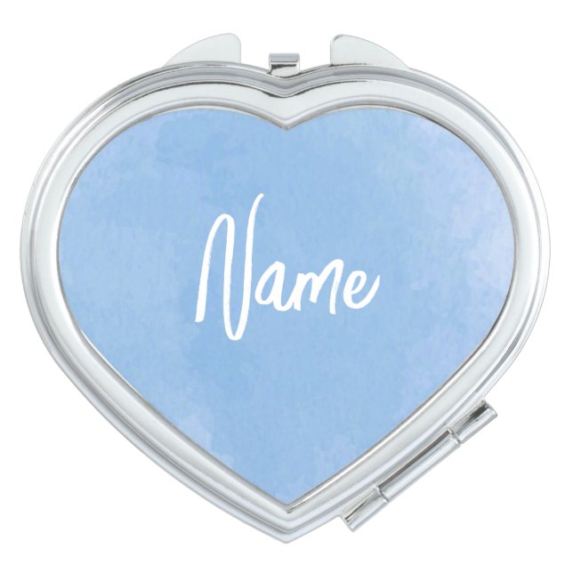 Personalize it! Heart Shaped Compact Mirror (Front)