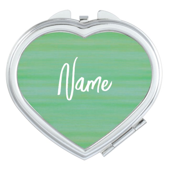 Personalize it! Heart Shaped Compact Mirror (Front)