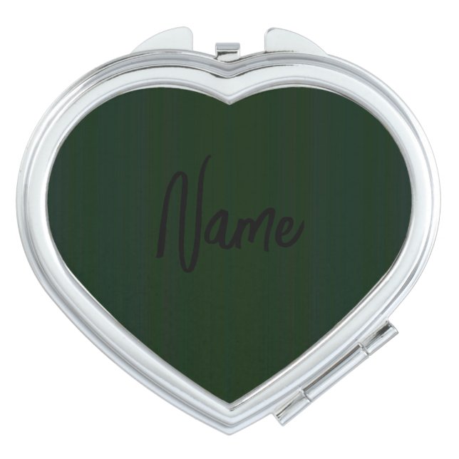 Personalize it! Heart Shaped Compact Mirror (Front)