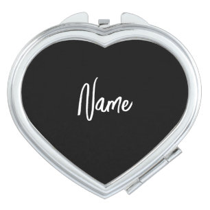 Personalize it! Heart Shaped Compact Mirror