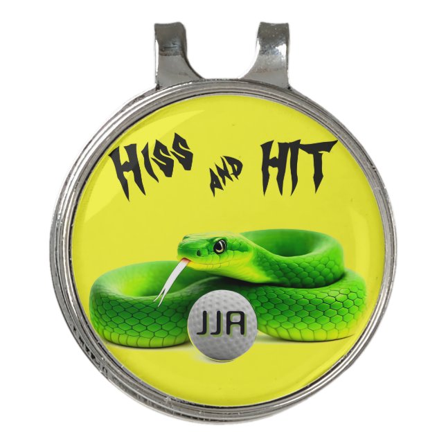 Personalize It - Hissing Snake Golf Hat Clip (Front)