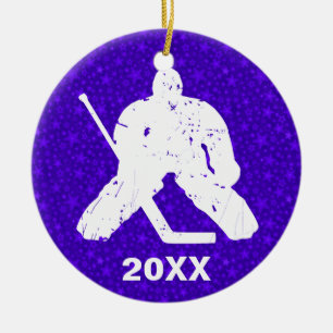 Personalize it, Hockey Goalie Ceramic Ornament