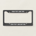 Personalize It In Carbon Fiber Print Style License Plate Frame at Zazzle