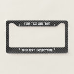Personalize it in Carbon Fiber Print Style License Plate Frame