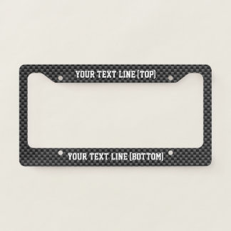 Personalize it in Carbon Fiber Print Style License Plate Frame
