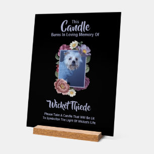 Personalize It! Pet Memorial Candle Sign W/Photo