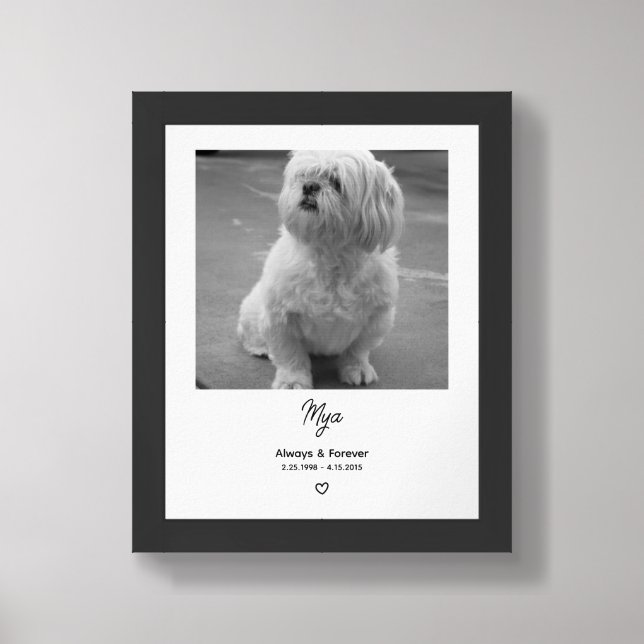 Personalize It! Pet Memorial Photo Framed Art (Framed Front)
