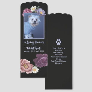 Personalize It! Pet Memorial Poem Bookmarks
