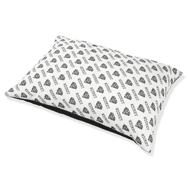 Personalize It! Pet Name & Diamond Icon Throw Bed (Angled)