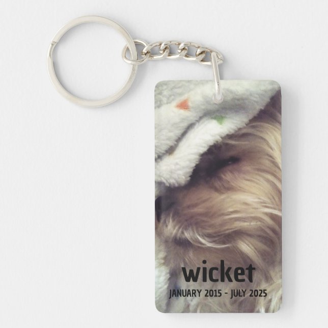 Personalize It! Pet Photo Memorial Poem Keychain (Front)