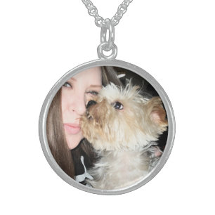 Personalize It! Pet Photo Sterling Silver Necklace