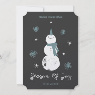 Personalize It! Snowman Season Of Joy Holiday Card