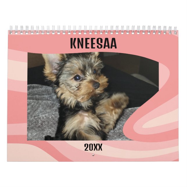 Personalize It! Swirl-A-LiciousPet Photo Pink Calendar (Cover)