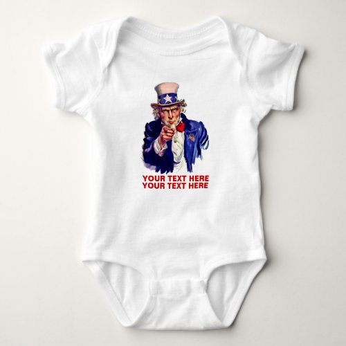 Personalize It Uncle Sam Baby Bodysuit