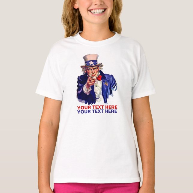 Personalize It Uncle Sam T-Shirt (Front)