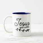 Personalize Jesus and Coffee Combo Mug<br><div class="desc">For the person who spends morning in the bible with coffee.</div>