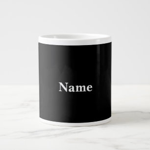 Personalize Jet Black Personalize With Name Giant Coffee Mug