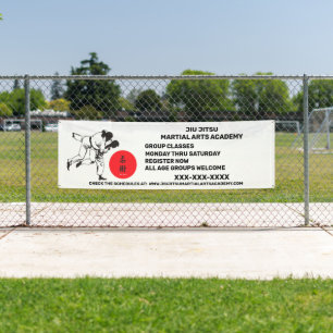 Personalize Jiu Jitsu Martial Arts School Business Banner
