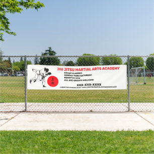 Personalize Jiu Jitsu Martial Arts School Business Banner