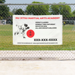 Personalize Jiu Jitsu Martial Arts School Business Banner