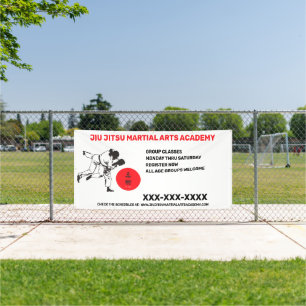 Personalize Jiu Jitsu Martial Arts School Business Banner