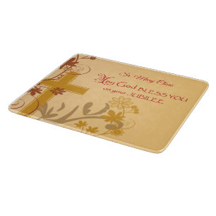 Personalize, Jubilee Anniversary Nun Cross, Swirls Cutting Board