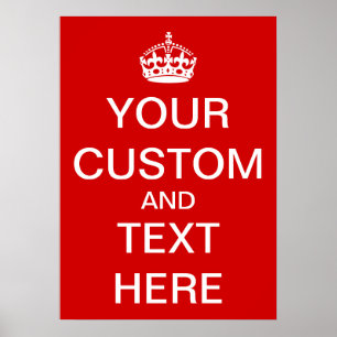 Personalize Keep Calm and Carry On Poster