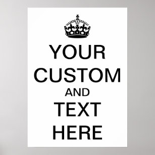 Personalize Keep Calm and Carry On Poster