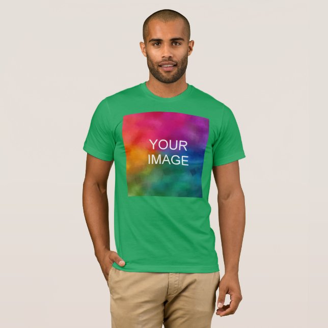 Personalize Kelly Green Color Template Add Image T-Shirt