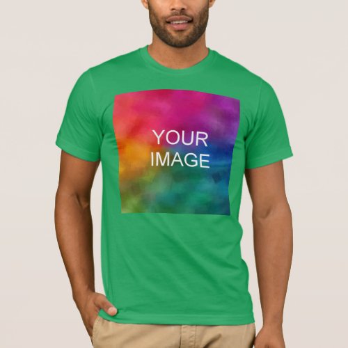 Personalize Kelly Green Color Template Add Image T_Shirt