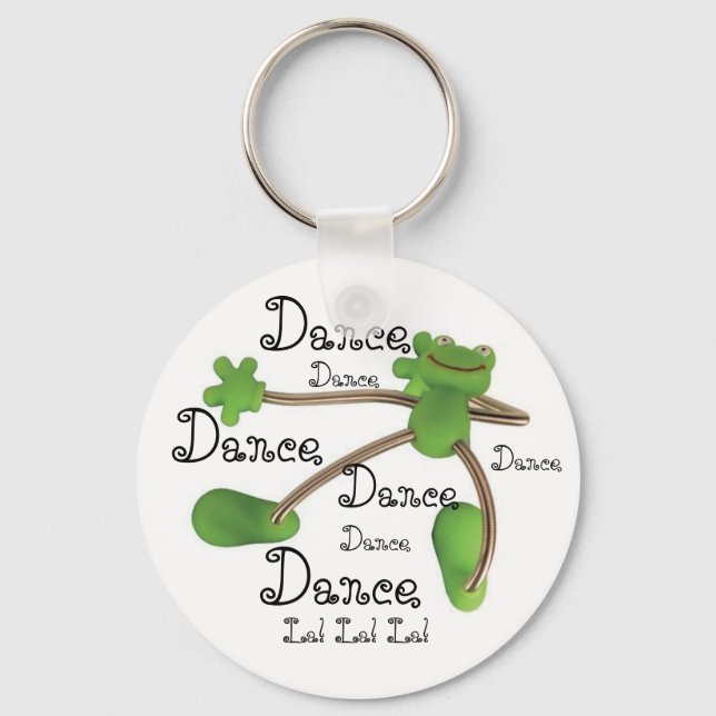 Personalize Key Chain Keychain - Dancing Frog (Front)