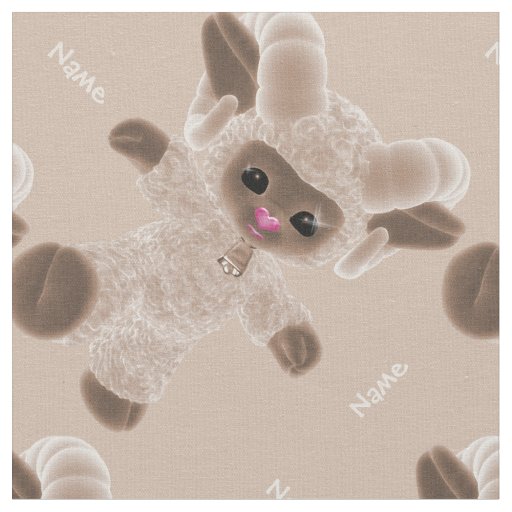 Personalize Kicking Baby Plush Toy Ram Brown Fabric