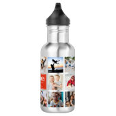 Personalize Kid Child Name Instagram Photo Collage Stainless Steel Water Bottle (Right)