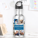 Personalize Kid Child Name Instagram Photo Collage Stainless Steel Water Bottle<br><div class="desc">Modern,  personalized Instagram photo collage water bottle for the best Back to School day Ever. Perfect gift also for a child's birthday! He'll love carrying his favorite people around wherever he goes and it will help ease anxiety over the first day of school. This is the blue version.</div>