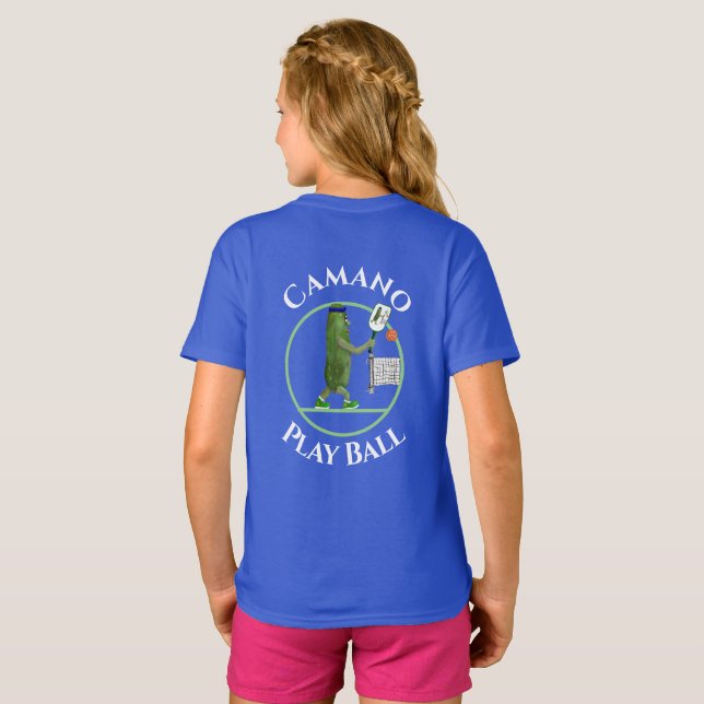 Personalize Kid’s Pickleball Comic Sports  T-Shirt (Back Full)