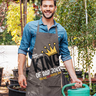 Personalize King of Dad Jokes Apron