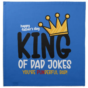 Personalize King of Dad Jokes Cloth Napkin