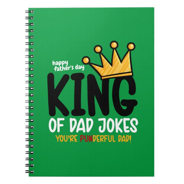 Personalize King of Dad Jokes Notebook (Front)