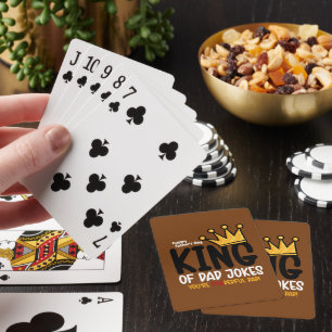 Personalize King of Dad Jokes Poker Cards
