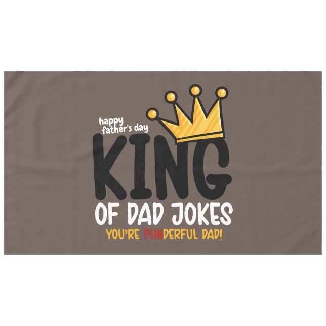 Personalize King of Dad Jokes Tablecloth (Front (Horizontal))