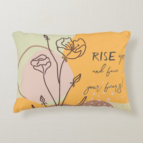 Personalize l Positive Encouragement l Floral Accent Pillow